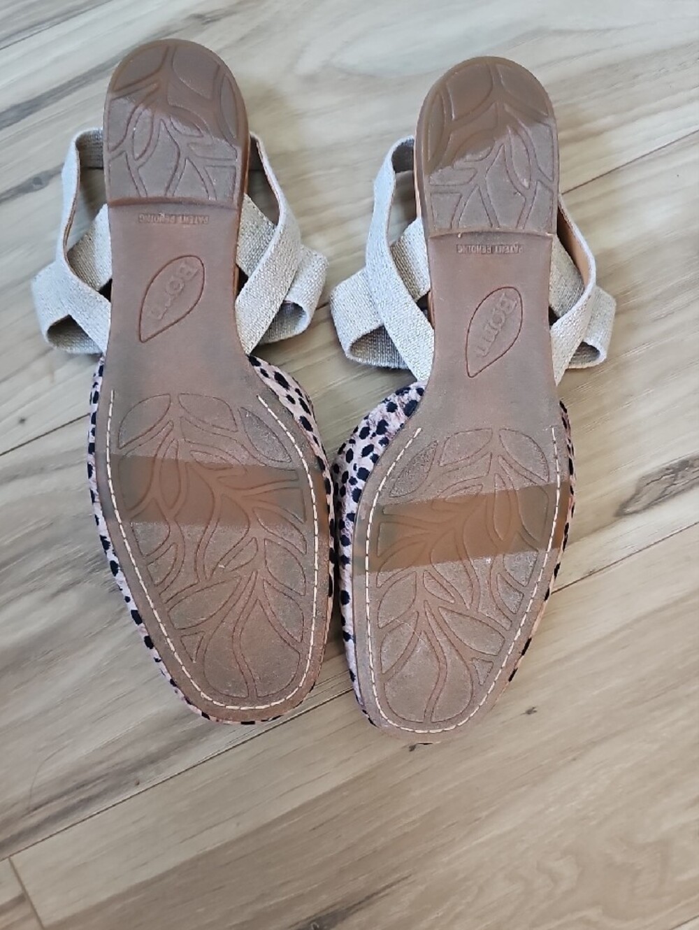 Born Tan & Black Leopard Print Slingback Flats with Neutral Strap - Picture 6 of 6